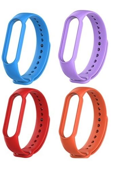 gaman Xiaomi Mi Band 5 Ve 6 Ya Uyumlu Silikon Kordon 4 Lü Set