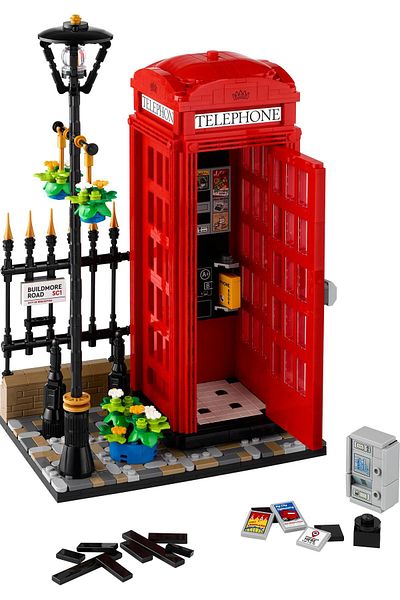 LEGO ® Ideas Red London Phone Booth 21347 - Model Building Set for Adults (1460 Pieces)