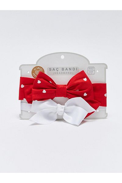LC Waikiki LCW baby Bow Detailed Baby Girl Hair Band 2-Piece