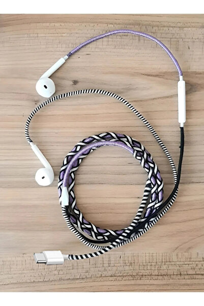 rangmobil Type-c Girişli Iphone15/iphone 15 Plus/iphone 15 Pro/iphone 15 Pro Max Uyumlu Örgülü Kulaklık