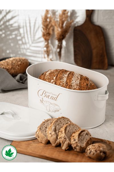 linmetal Metal Lid Bread Bowl (Bread Printed)