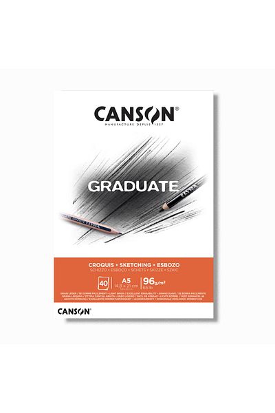 Canson Graduate Sketching Sketch Drawing Notebook 96 GrA5 40 Sheets