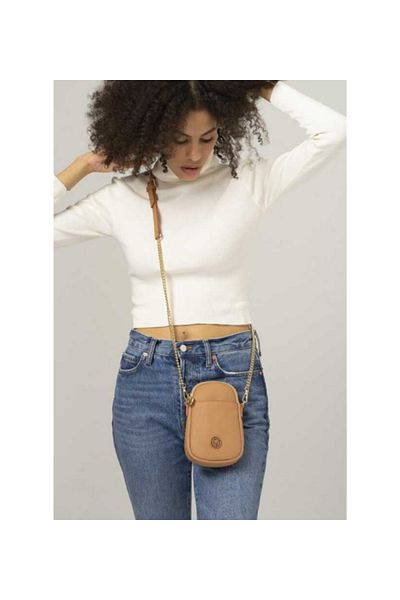 Valentino Orlandi VLT042 Τσάντα χιαστί CAMEL