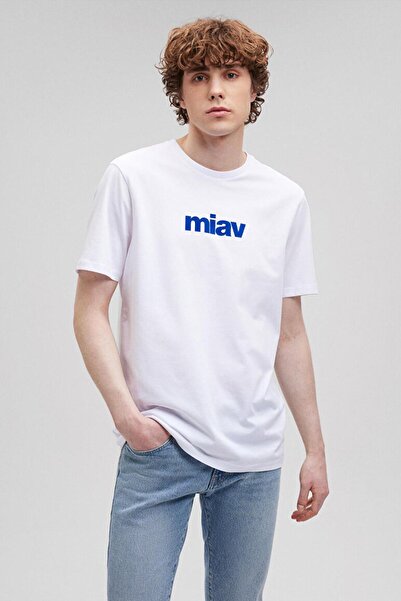 Mavi M067153-620 Miav Printed T-shirt White Ss Men's T-shirt