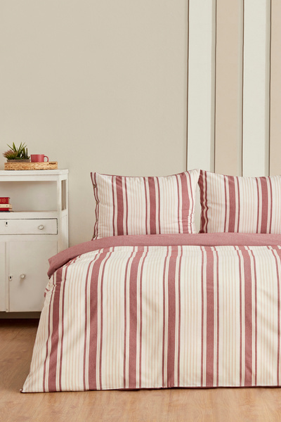 Sarah Anderson Sies Double Thread Painted Duvet Set Burgundy