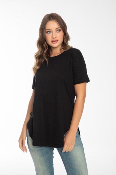 Trendbade Butik Γυναικείο μπλουζάκι με μαύρο σκίσιμο