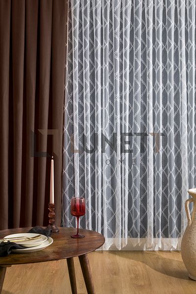 LUNETT HOME READY TO USE BROWN SEYREK PLEATED 1X2 FON CURTAIN SINGLE WING 9249
