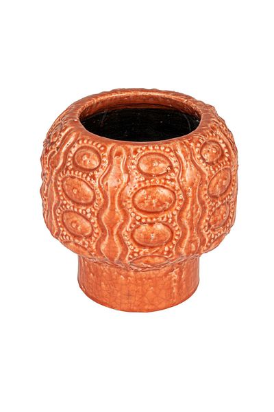Warm Design Terracotta Flower Pot - Embossed Design
