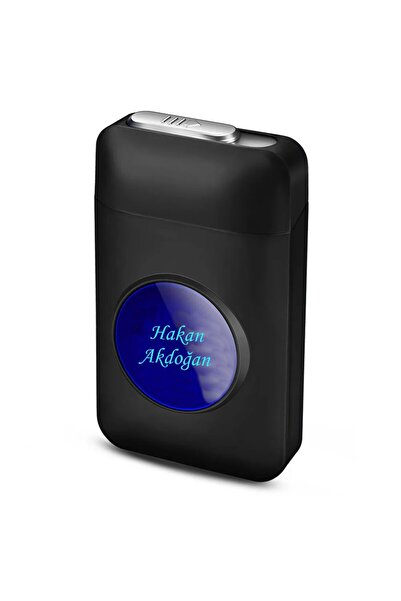 Yaprak Hediyelik Kişiye Özel İsimli Işıklı Şarjlı Çakmak Sigara Lüx Tabaka