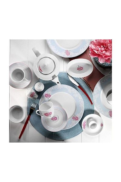 Kütahya Porselen 33 Piece Breakfast Set for 6 People Lb33Kh4209379