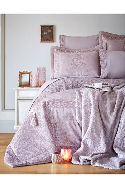 Karaca Home Karaca Çift Kişilik Valeria Prime 2018 Gül Kurusu Yatak Örtüsü