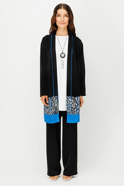 Esswaap Leopard Detailed Jacket Iççunik Pants Necklace Set Saks