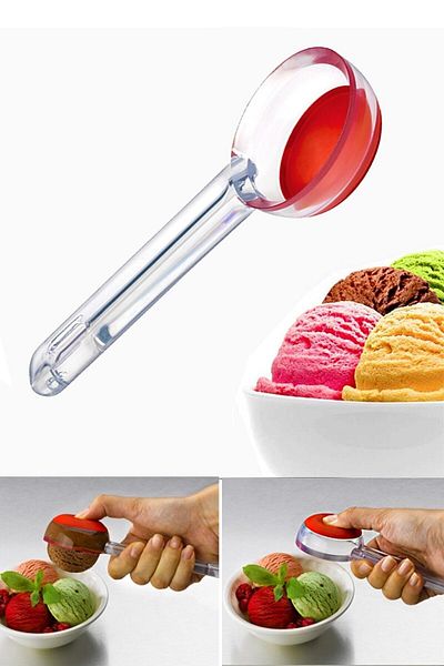 GRİMOR Life Bass Finger Silicone Non-Stick Ice Cream Spoon
