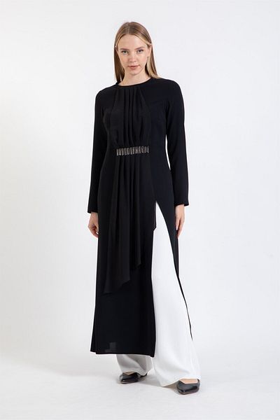 Esswaap Pleated Detailed Trousers Suit Ecru