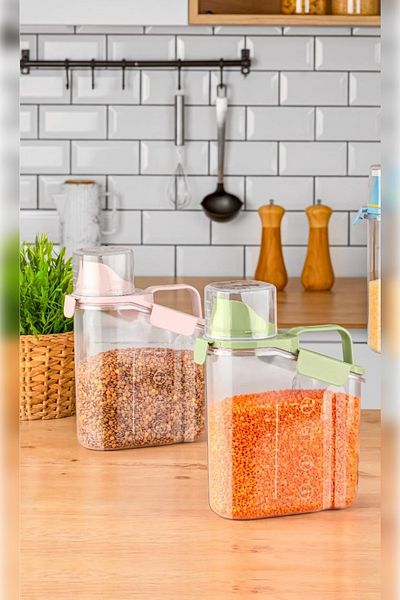 SepetçiBaba 2000ml Pink Food-Detergent Container - Practical Storage - Krc-684