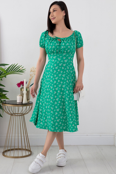 PULLIMM Φόρεμα με λουλούδια με στράπλες λαιμόκοψη 972-3014