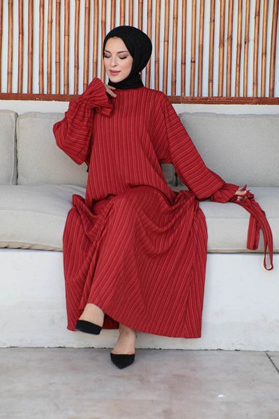 KADEEM Rochie oversize cu maneci cu volane - tesatura Lara
