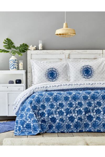 Karaca Home Belina Mavi Çift Kişilik Complete Takım