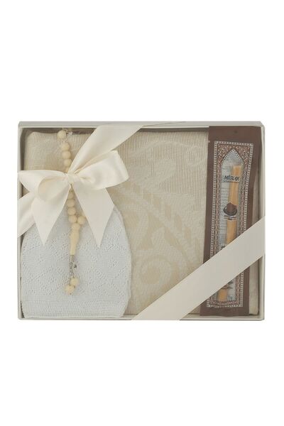 ENSARHAC-UMRE MALZEMELERİ Hediyelik Seccade Tesbih Takke Misvak Seti