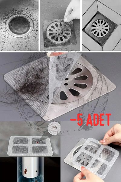 BEYZANA 5 PCS Practical Bathroom Drain - Hair Catcher Strainer, Shower Drain Anti-Clogging