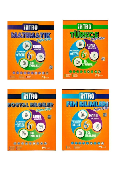 Bilgi Sarmal Yayınları 9.10.11 Mozaik 6. Sınıf Intro Defter (matematik -türkç...