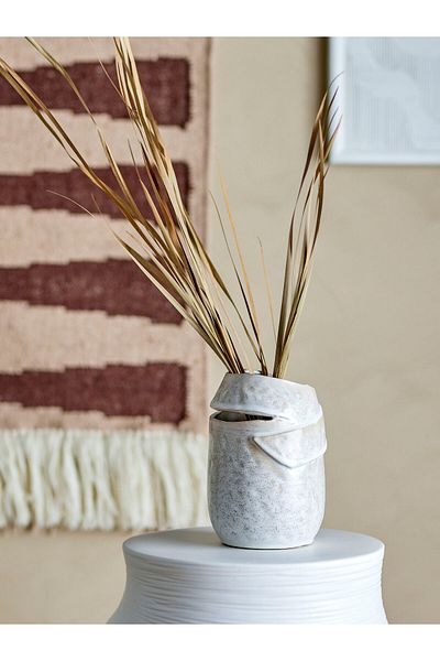 Warm Design Cream Colored Organic Vase