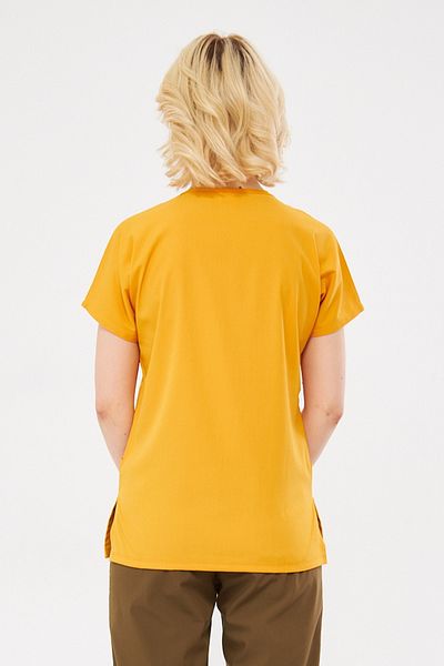 Class Üniforma Unisex Mustard Lycra Medical Nurse and Doctor Uniform - Surgical Clothing