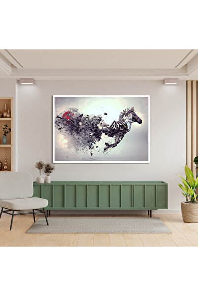 TrendCanvasArt Koşan At Dekoratif Kanvas Tablo,Salon Hayvan Resmi