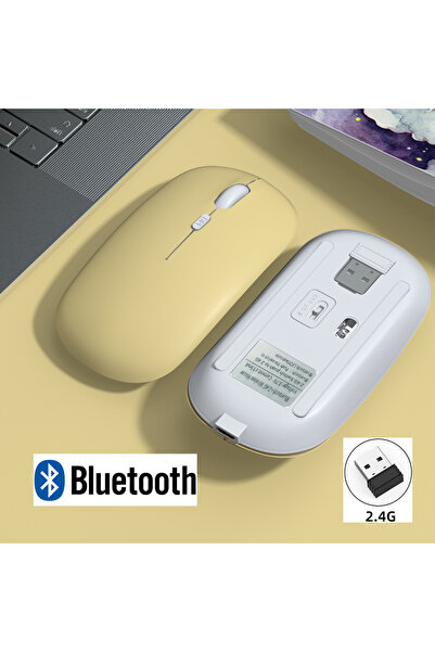 TEKNETSTORE Macbook/Huawei/Samsung/Lenovo Uyumlu Şarj Edilebilir Sessiz Mouse Wifi Kablosuz Mouse Fare
