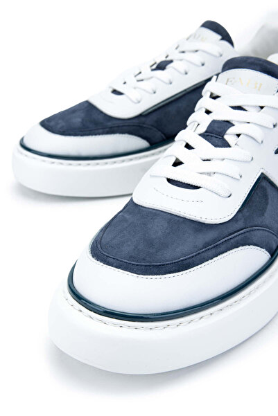 FABI Erkek Hakiki Deri Lacivert/Beyaz Sneakers & Spor Ayakkabı
