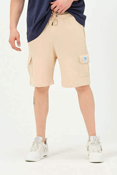 Owut Collection Μπεζ ανδρικό σορτς Cargo Pocket με λεπτομέρειες