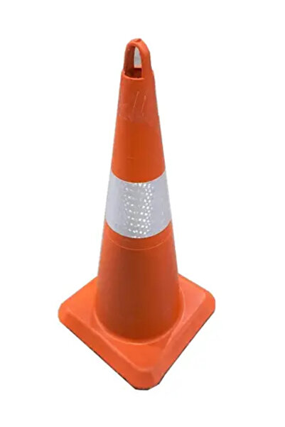 Asil ikaz trafik konisi trafik dubası ikaz kukası kırılmaz esnek 60  cm