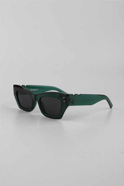 Silvio Monetti Green Matte Women's Sunglasses with UV400 Filter -615260