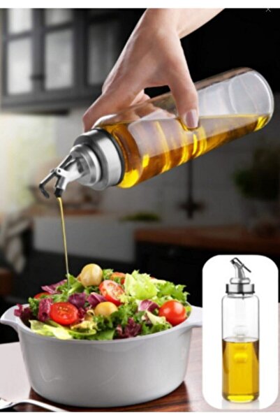 AROW 500 Ml Tıpalı Damlatmayan Cam Yağlık Ve Sirkelik