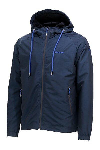 Shinzone Erkek Suya ve Rüzgara Dayanıklı Lacivert Yağmurluk