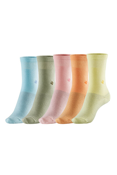 Bonny Silver Koku Yapmayan Soket Kadın Gümüş Çorap 5'li Paket