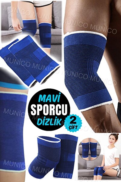 Munico 2 Çift Diz Ve Dirsek Koruyucu Kopmaz Esnek Fitness Spor Voleybol Baske...
