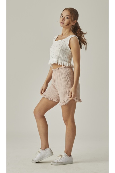 MUTİR PATTERNED TASSELED CROP