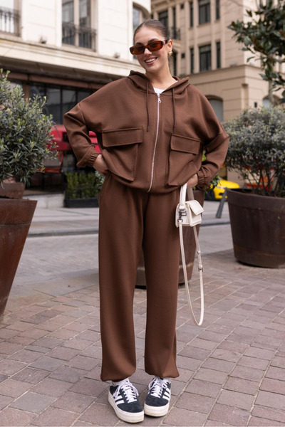 My Blog Τσάντα καφέ με Σετ Modal Pocket