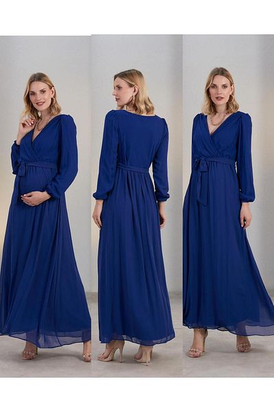LİYACA Maternity Chiffon Dress