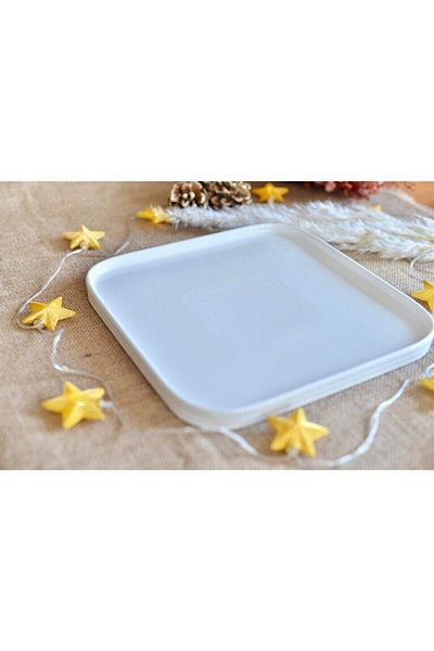 COOKCASE طبق تقديم مربع سيراميك 18 سم - عبوة من 3 قطع