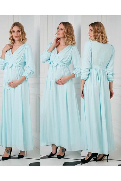 LİYACA Rochie de hamster gravidă pentru gravidă - Rochie de seară pentru fotografiere