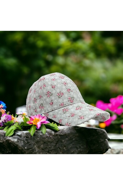 Shopiolog Căciulă reglabilă din țesătură de baseball cu model floral pentru f...