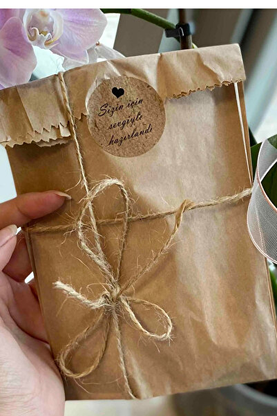 Dekals 100 Adet Kraft Kına Hediye Paketi (Kına dahil değildir) 12x20cm