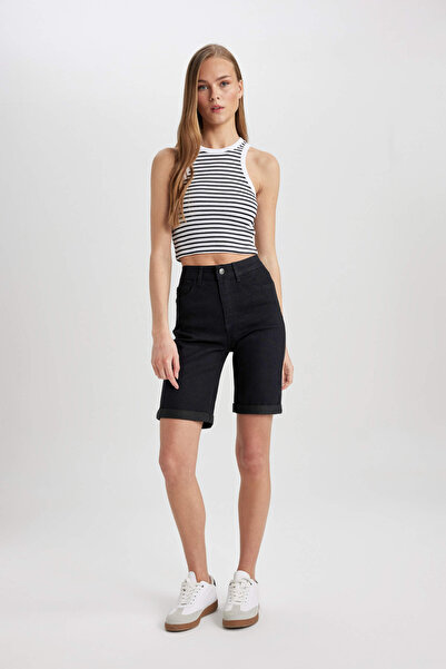 DeFacto Women's Black Shorts - A1958Ax/Nm40