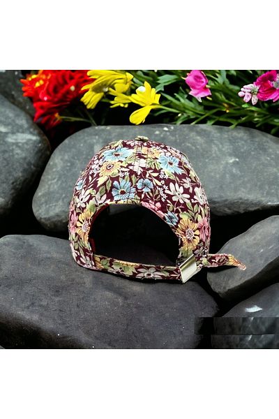 Shopiolog Summer Women's Floral Pattern Baseball Fabric Adjustable Cap Hat