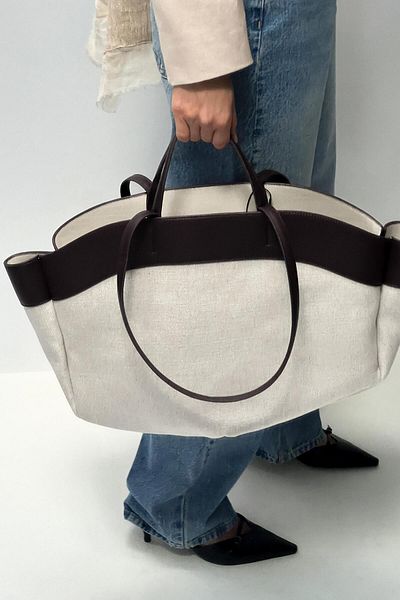 Daj Company Geantă de mână și de umăr oversize cu contrast pentru femei