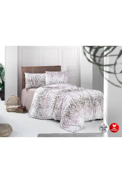 Altınbaşak Ranforce Brown Double Duvet Cover Set