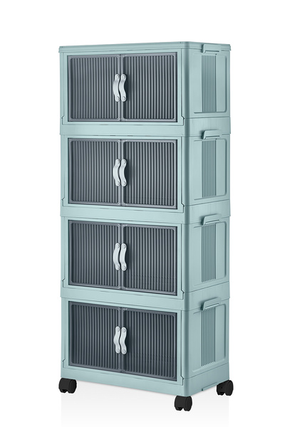 EVLE Katlanabilir Modüler Dolap 4 lü 54 cm x 31,7 cm x 127 cm