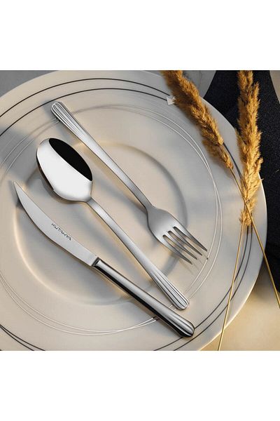 Kütahya Porselen Lotus 84 Piece Cutlery Set for 12 Persons